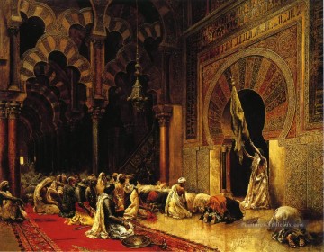 Intérieur de la mosquée de Cordoue Arabian Edwin Lord Weeks Peinture à l'huile